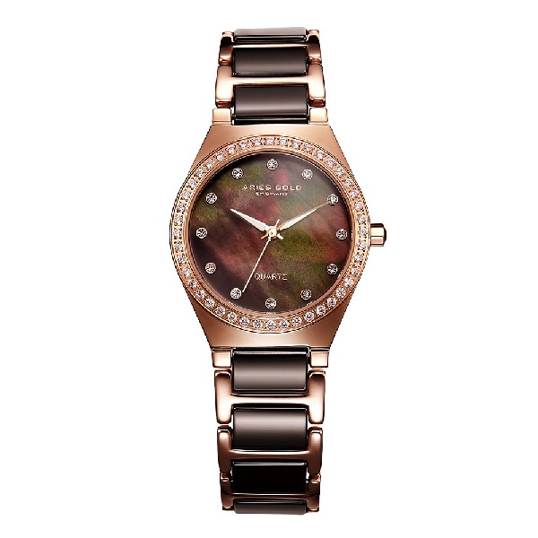 ARIES GOLD STAINLESS STEEL L 5014Z RG-BRMOP WOMEN'S WATCH